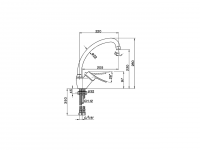 Смеситель для кухни Cisal Kitchen FU000520 схема 2