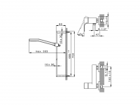 Смеситель для душа Cisal Cubic CU000442/CU000462 схема 4