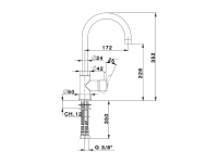 Смеситель для кухни Cisal Kitchen Energy Save LN000535 схема 2