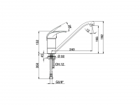 Смеситель для кухни Cisal Kitchen MA000580 схема 2