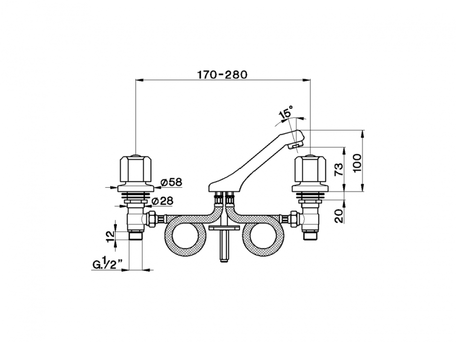 Смеситель для раковины Cisal Tr TR000800/TR001011 ФОТО