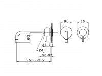 Смеситель для раковины Cisal Less Minimal LM005516/LM005517/LM005518 схема 3