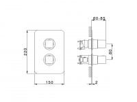 Смеситель для ванны и душа Cisal Cubic CU0BT030 схема 2