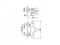 Смеситель для ванны Cisal Flash FLT25010/FLD25010 схема 2