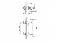 Смеситель для душа Cisal Softcube SCT01010 схема 2