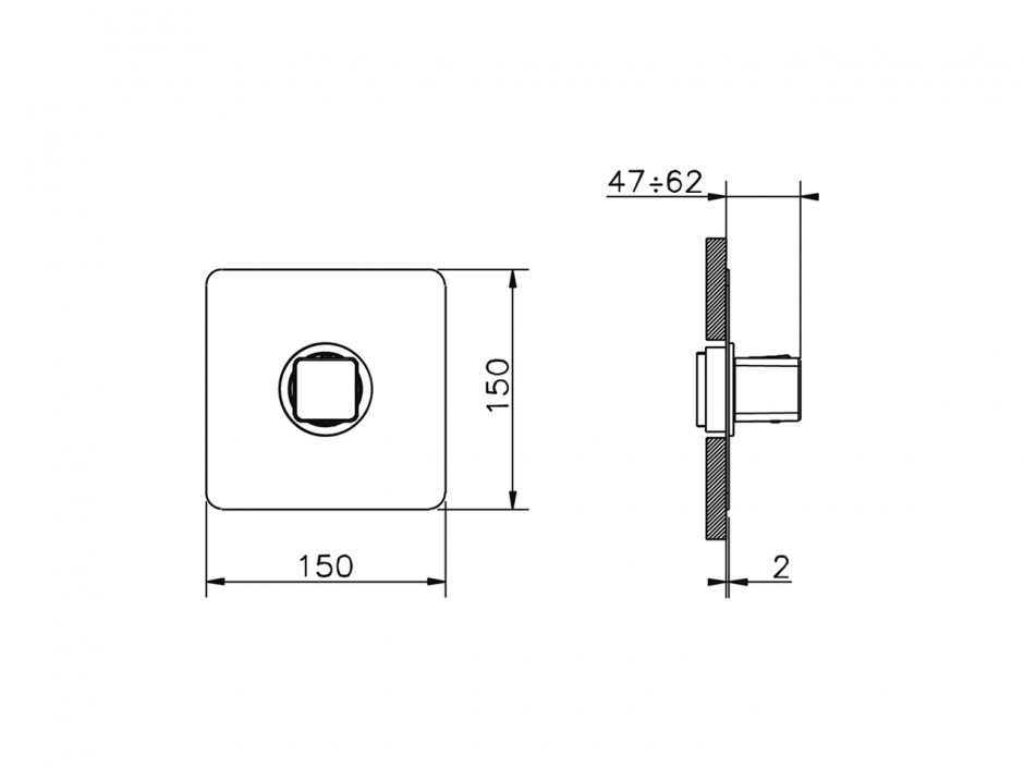 Смеситель для душа Cisal Cubic CU007200 ФОТО