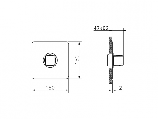 Смеситель для душа Cisal Cubic CU007200 ФОТО