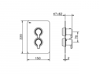 Смеситель для душа Cisal Softcube SC007300 схема 2