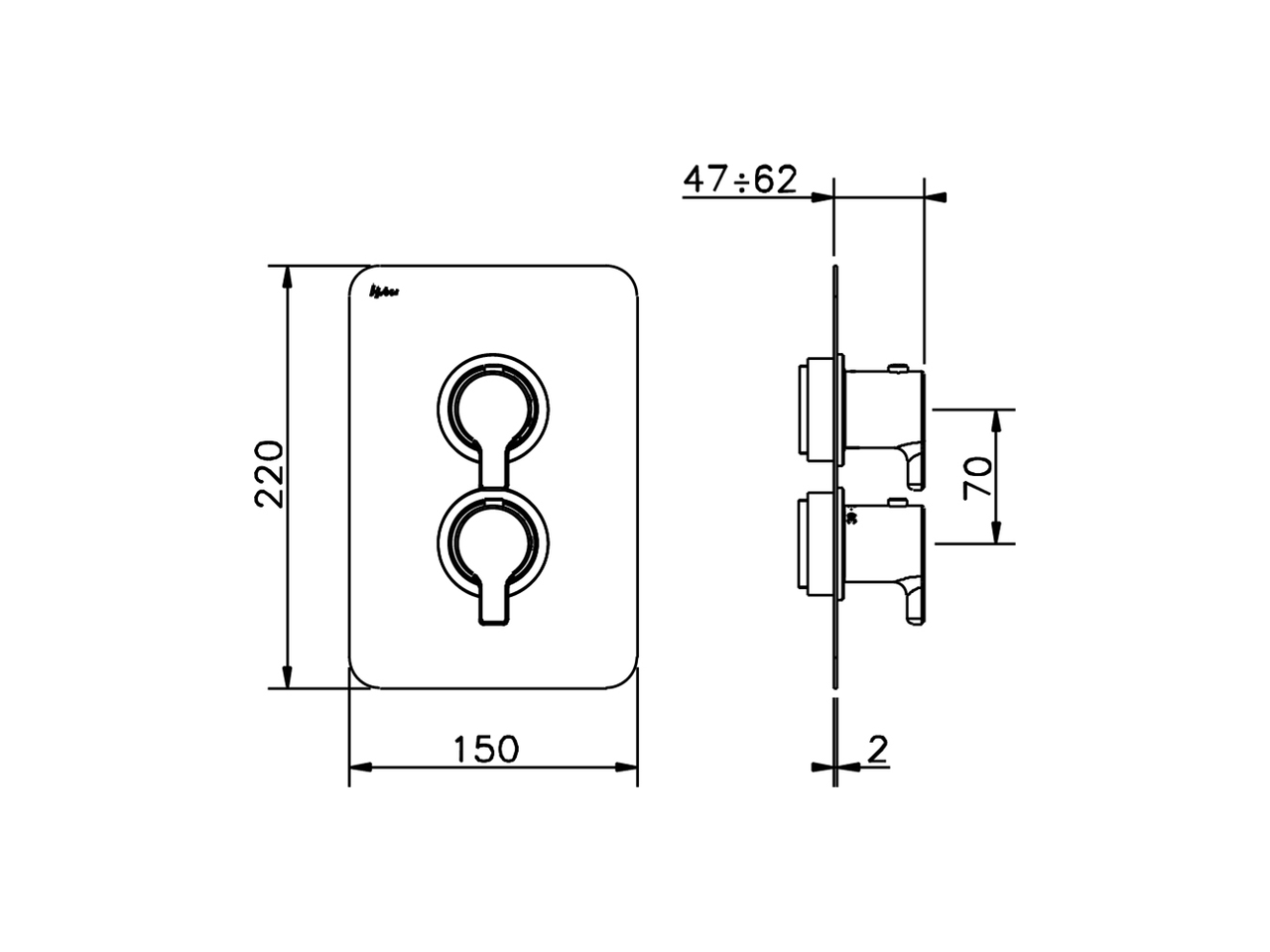 Смеситель для душа Cisal Softcube SC007300 схема 2