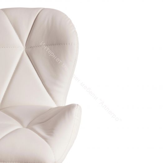 Стул барный BIAGGIO (mod. KY717) металл/экокожа, белый/хром