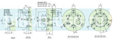 Патрон токарный Autogrip 3P-221 3-х кулачковый механизированный без проходного отверстия
