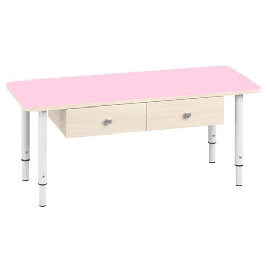 РСН-0007-04 Стол парта с ящиками регулируемый Цвет: Розовый