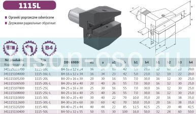 1115-50L Резцедержатель B4-50x32x55 левый Bison-Bial Польша 1115-50L Резцедержатель B4-50x32x55 левый Bison-Bial Польша