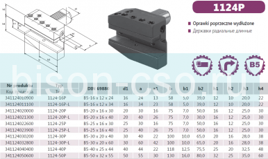 1124-20P Резцедержатель B5-20x16x30 правый Bison-Bial Польша