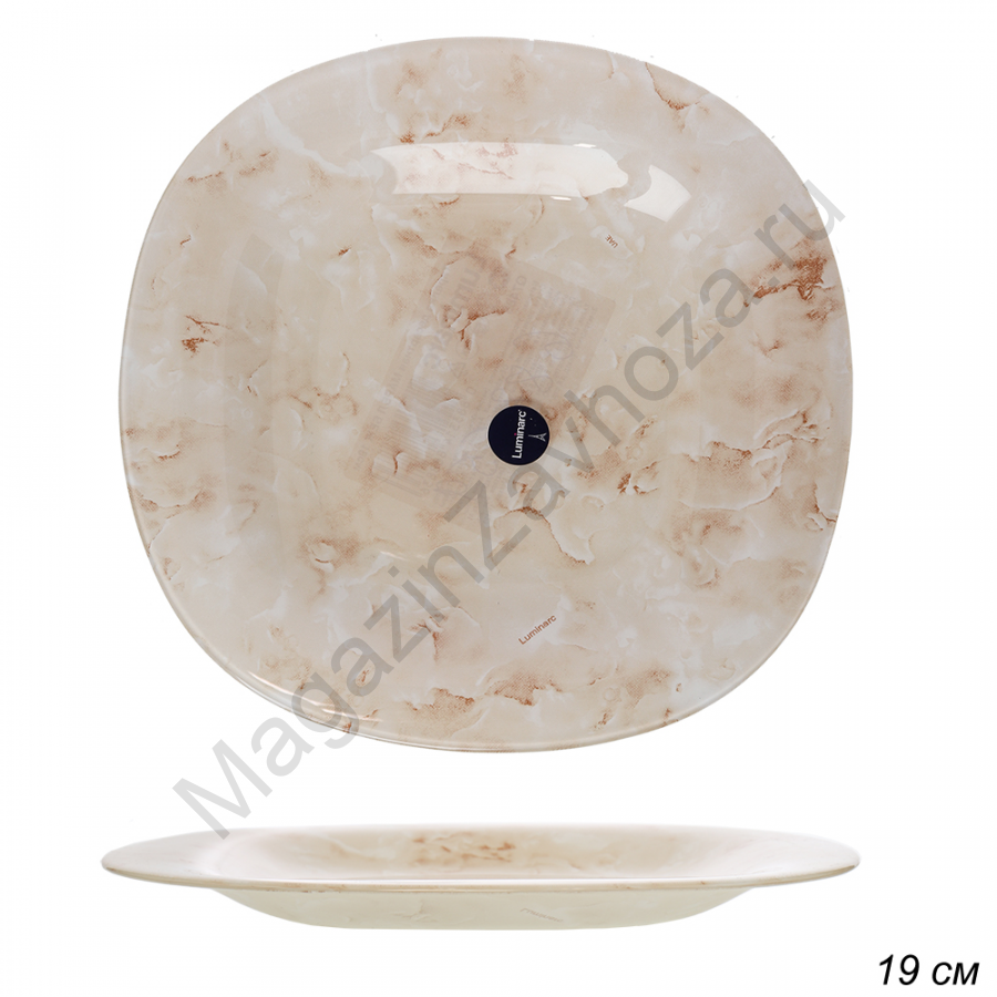 Тарелка десертная 19 см Марбл Беж / Q7485 /уп 36/