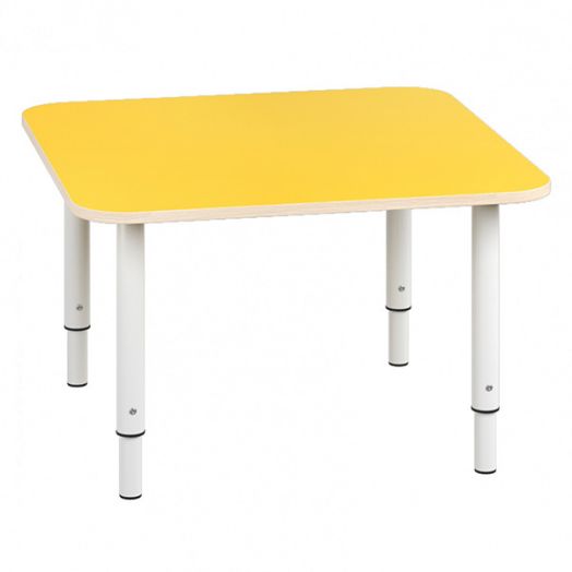 РСН-0015-05 Стол квадратный регулируемый Цвет: Жёлтый 700х700x460/580мм
