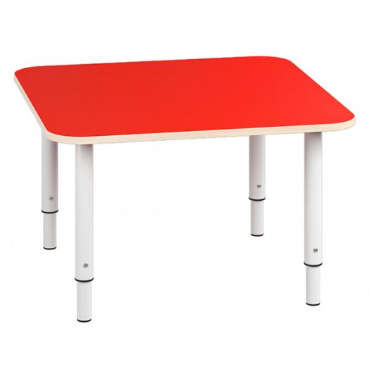 РСН-0015-10 Стол квадратный регулируемый Цвет: Красный 700х700x460/580мм