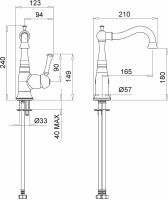 Смеситель однорычажный для раковины Migliore Dallas ML.DLS-6813 схема 4