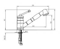Смеситель для мойки однорычажный с выдвижной лейкой Migliore Queen ML.CUC-484 схема 9