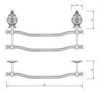 Полотенцедержатель Migliore Elisabetta 170 схема 7