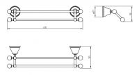 Полотенцедержатель Migliore Provance 17 схема 2