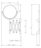 Косметическое зеркало пантограф Migliore 219 схема 2