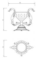 Хрустальная мыльница лебеди Migliore Luxor 26219 схема 2