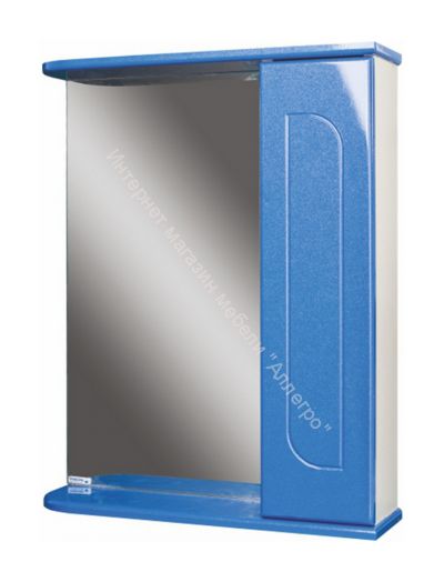 Шкаф-зеркало Радуга Синий металлик 60 левый/правый АЙСБЕРГ