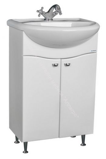 Тумба под умывальник "Уют 50 Волна" без ящика АЙСБЕРГ