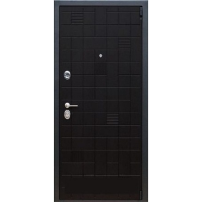 Дверь входная металлическая Great Doors H12 Тетрис Ясень Черный ФЛ-68 Белый Софт