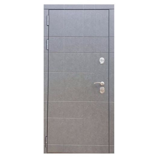 Дверь входная металлическая Great Doors H21 Штукатурка Графит Сити Белый Ясень