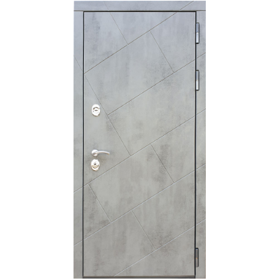 Дверь входная металлическая Great Doors H22 Бетон Темный Зеркало 18 Силк Титан