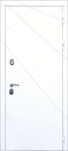 Дверь входная металлическая Great Doors H13 Белая шагрень ФЛ-290 Белый Софт