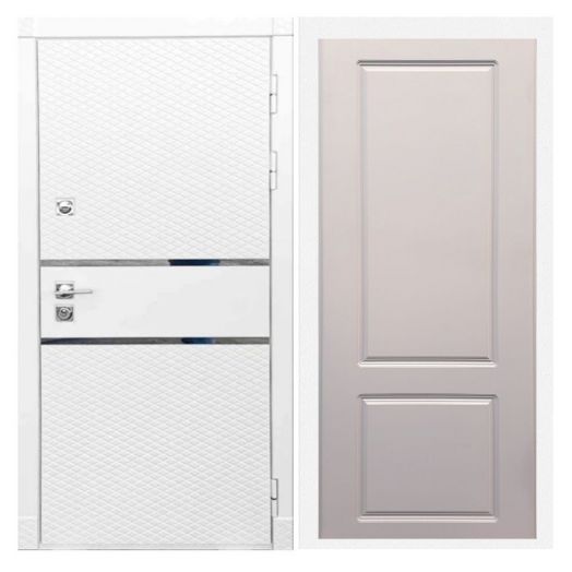 Дверь входная металлическая Great Doors H15 Белый Софт ФЛ-117 Софт Грей