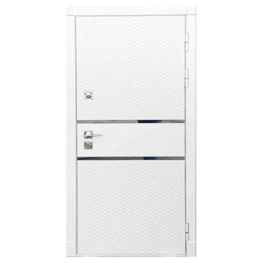 Дверь входная металлическая Great Doors H15 Белый Софт Царга СБ-14 Венге Темный Лакобель