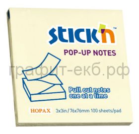 Блок кл.76х76 100л. желтый Z-сложение STICK'N HOPAX 21395