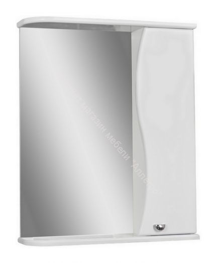 Шкаф-зеркало Волна 50 правый АЙСБЕРГ