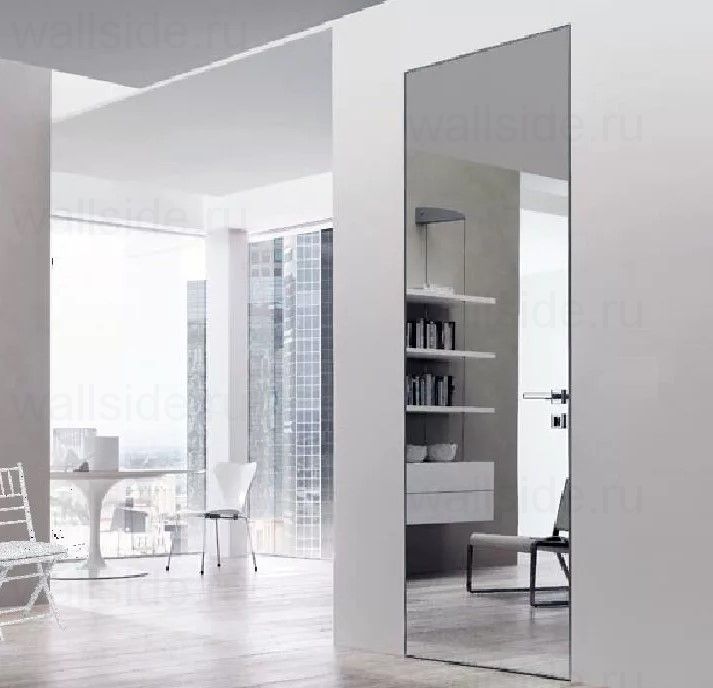 Скрытая дверь Pro Design Glass зеркало бронза, открывание внутреннее