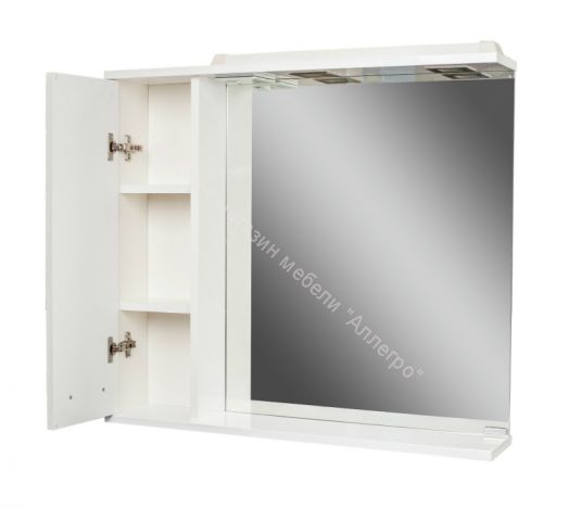 Шкаф-зеркало Cube 75 Эл. левый Домино