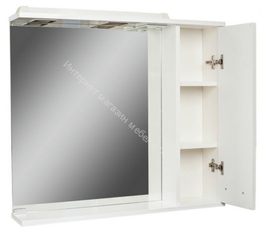 Шкаф-зеркало Cube 75 Эл. правый Домино