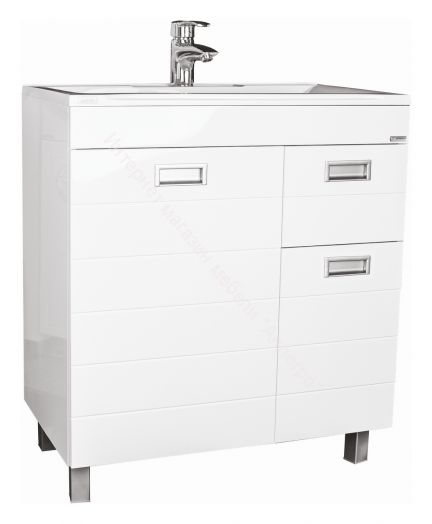 Тумба под умывальник "Elen 80" Cube с верхним ящиком В1 Домино