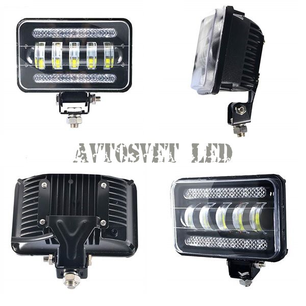 Светодиодная фара 50 ватт ASG5-7D-50W combo комбинированная с СТГ