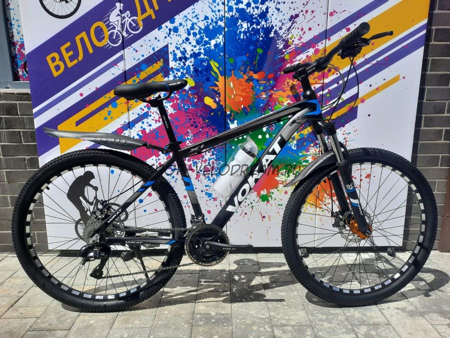 Велосипед 27,5" vokat алюминиевый диск черно-синий 27 скоростей