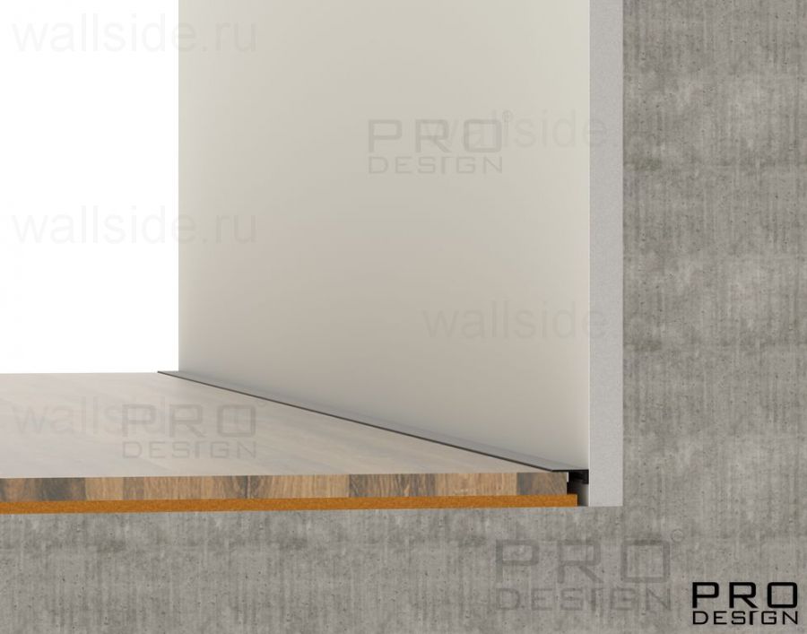 Щелевой микроплинтус Pro Design MINI 7067 анодированный