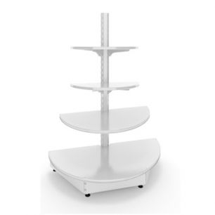 'Стеллаж торцевой полукруглый Нордика