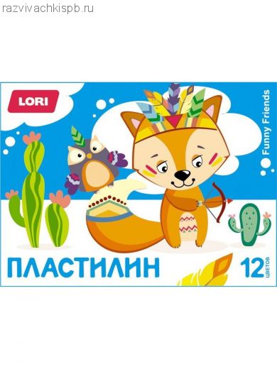 Пластилин Funny Friends 12 цветов.