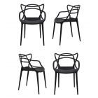 Комплект из 4-х стульев Masters чёрный