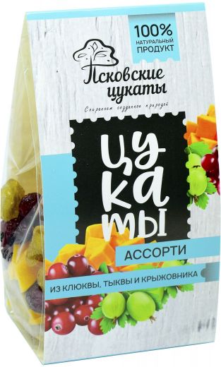 Цукаты ассорти (крыжовник, тыква и клюква) 120гр