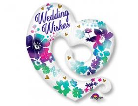 1207-2869 ФИГУРА- Wedding wishes Сердце Цветы