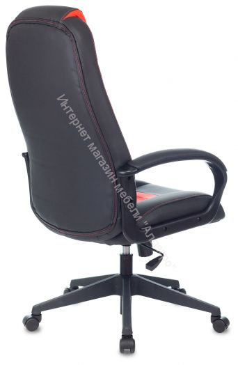 Кресло игровое Zombie 8 черный/красный эко.кожа крестовина пластик